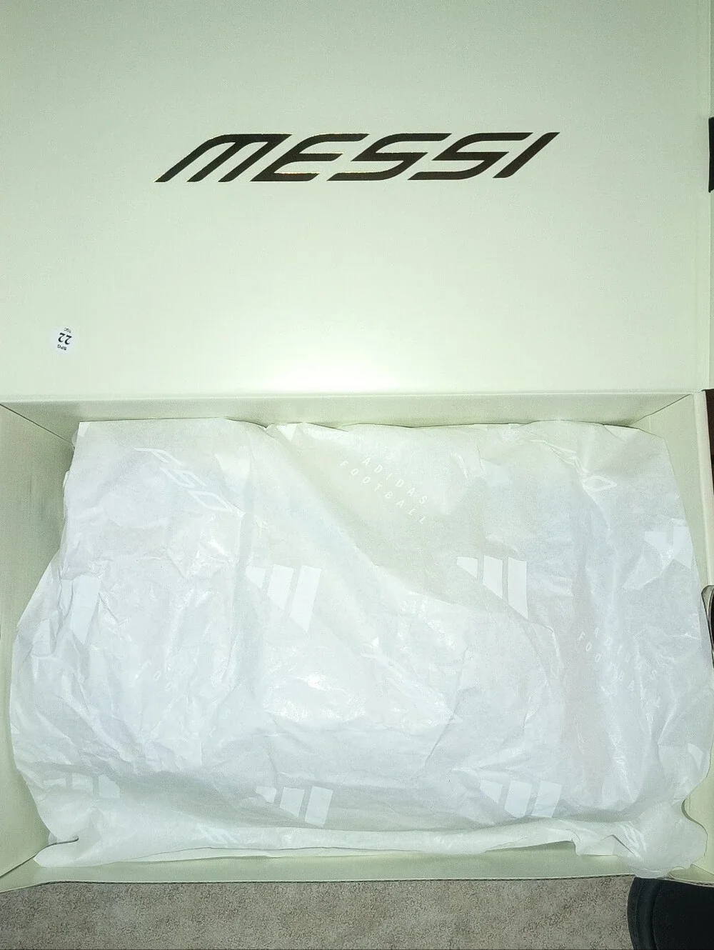 Adidas Messi F50 Pro FG Soccer Cleats Men’s White with Light Blue Trim